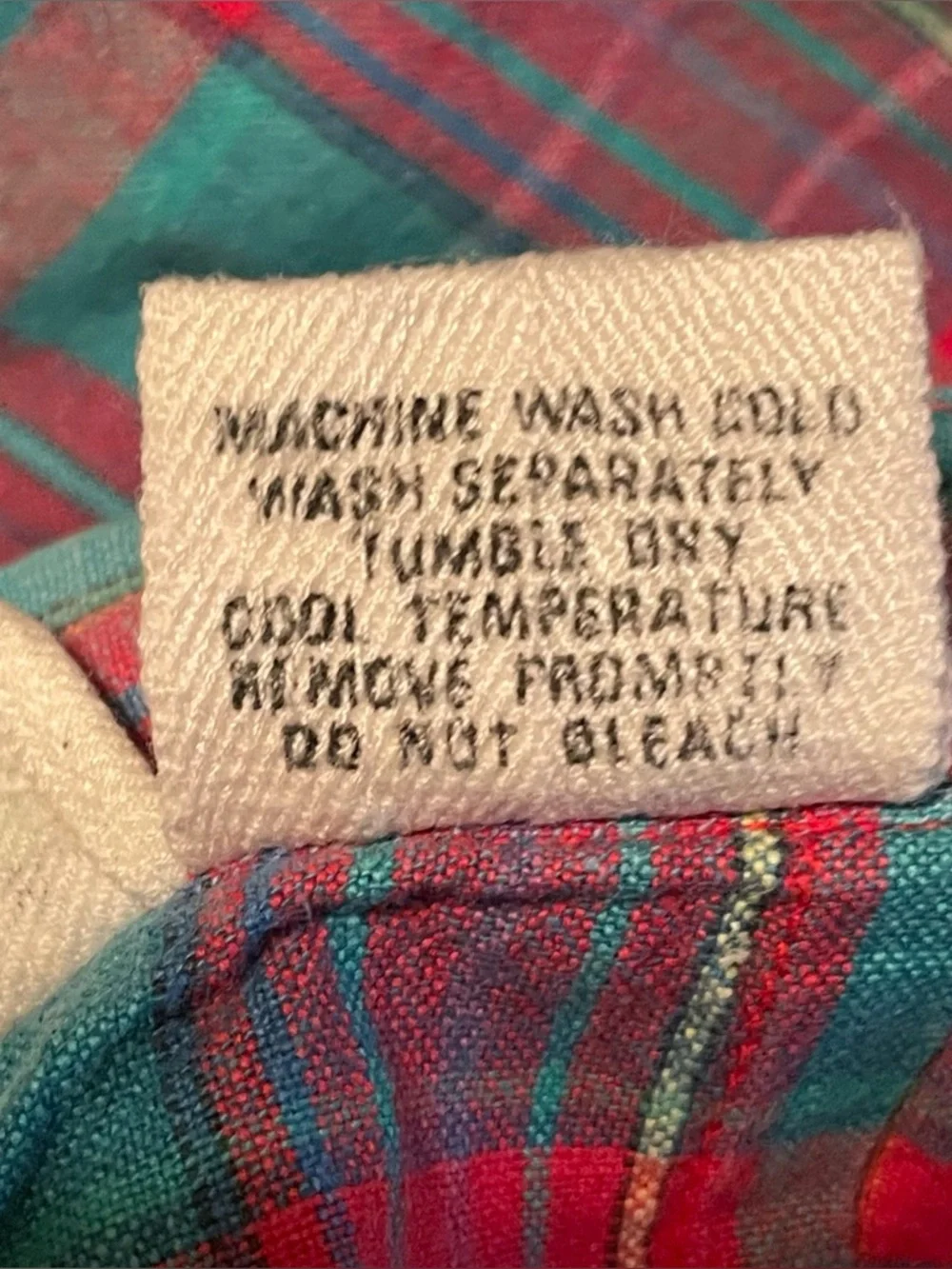 Vintage 80s Ultra Fun Peddlers Cotton Shorts Green and Red Plaid Juniors Size 9 - Picture 10 of 12